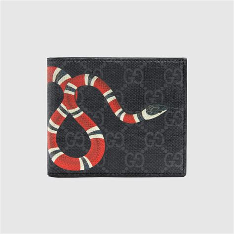 Gucci Cartera GG Supreme con estampado de serpiente Kingsnake